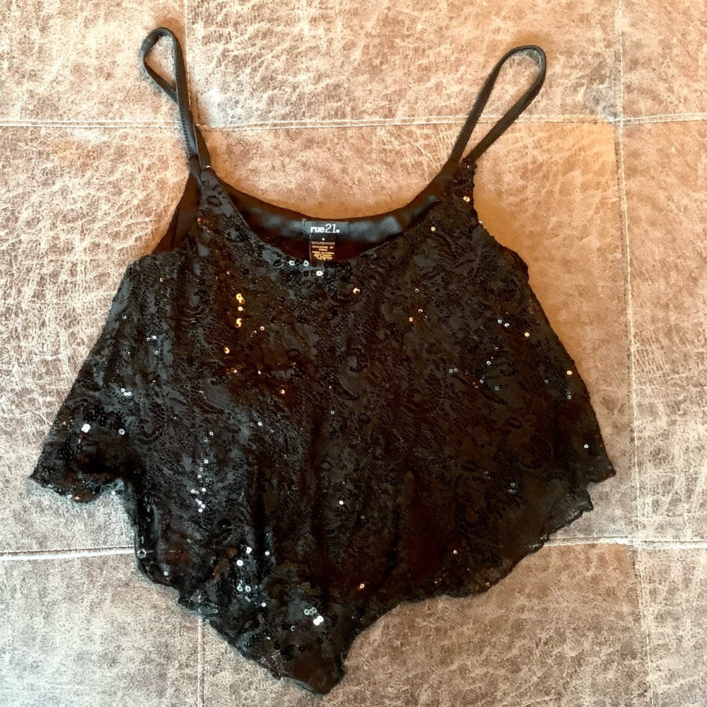 Sexy Sparkly Sequins Rue 21 Crop Top